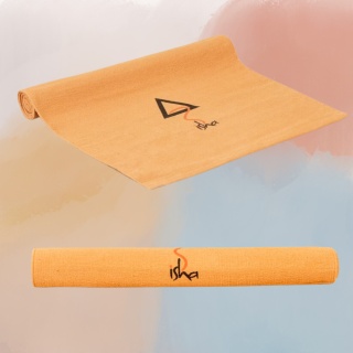 ISHA yoga mat 100% cotton - orange. Organic
