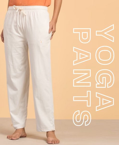 Yoga Unisex Pants in undyed organic cotton - off-white