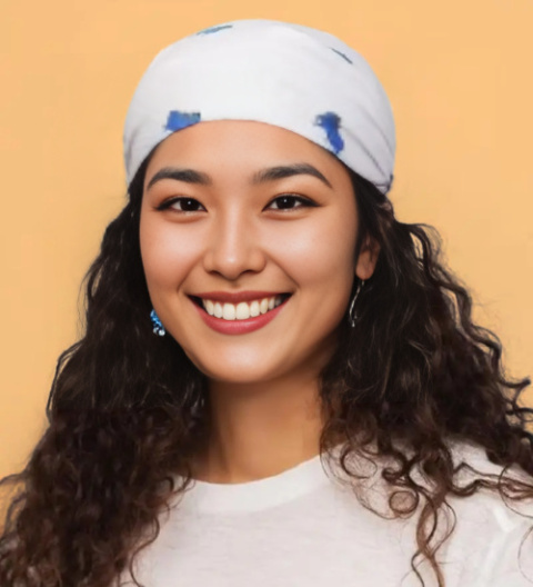 Nandi bandana in off-white made of  organic cotton
