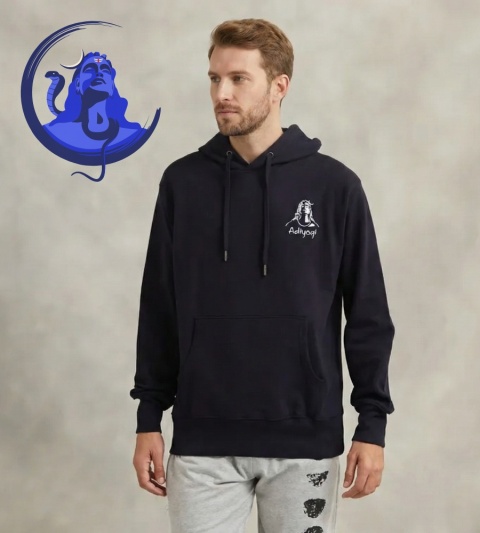 Adiyogi Hoodie – Navy Blue  UNISEX