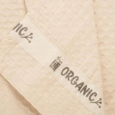 Organiczny Waffle MAŁY Bawełniany Ręcznik 