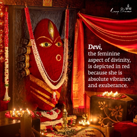 Saree Scarlet Red, Gold, & Deep Violet Consecrated Sari Cotton Devi BIG