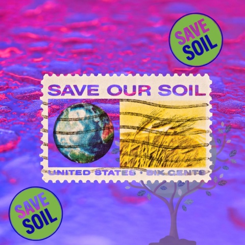 SAVE SOIL -  Oval Keychain