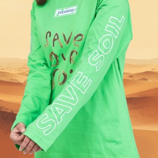 🌱 Save Soil Cotton T-Shirt – Green Energy of Your Support (Unisex)