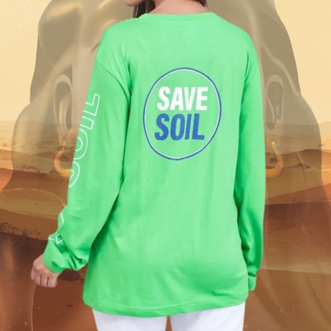 🌱 Save Soil Cotton T-Shirt – Green Energy of Your Support (Unisex)