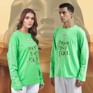 🌱 Save Soil Cotton T-Shirt – Green Energy of Your Support (Unisex)