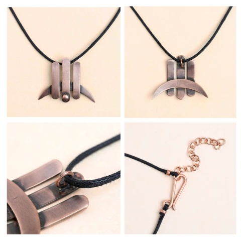 Shiva Moon copper pendant –  