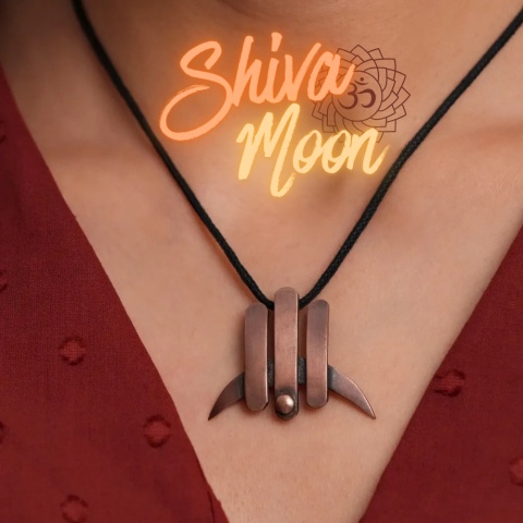Shiva Moon copper pendant –  